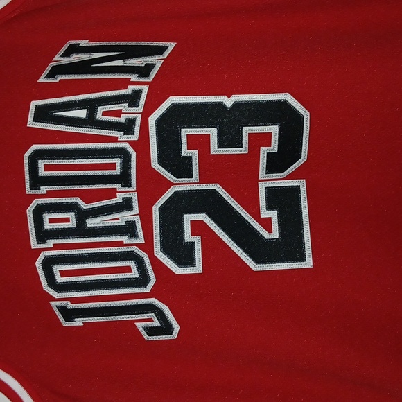 Jordan 23 Girls Sleevless T Shirt Jersey Dress Red Black White Size Medium NWT - Picture 2 of 5